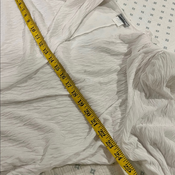 Vintage 80s Puff Sleeve Crinkle Maxi Duster Top - Picture 11 of 14